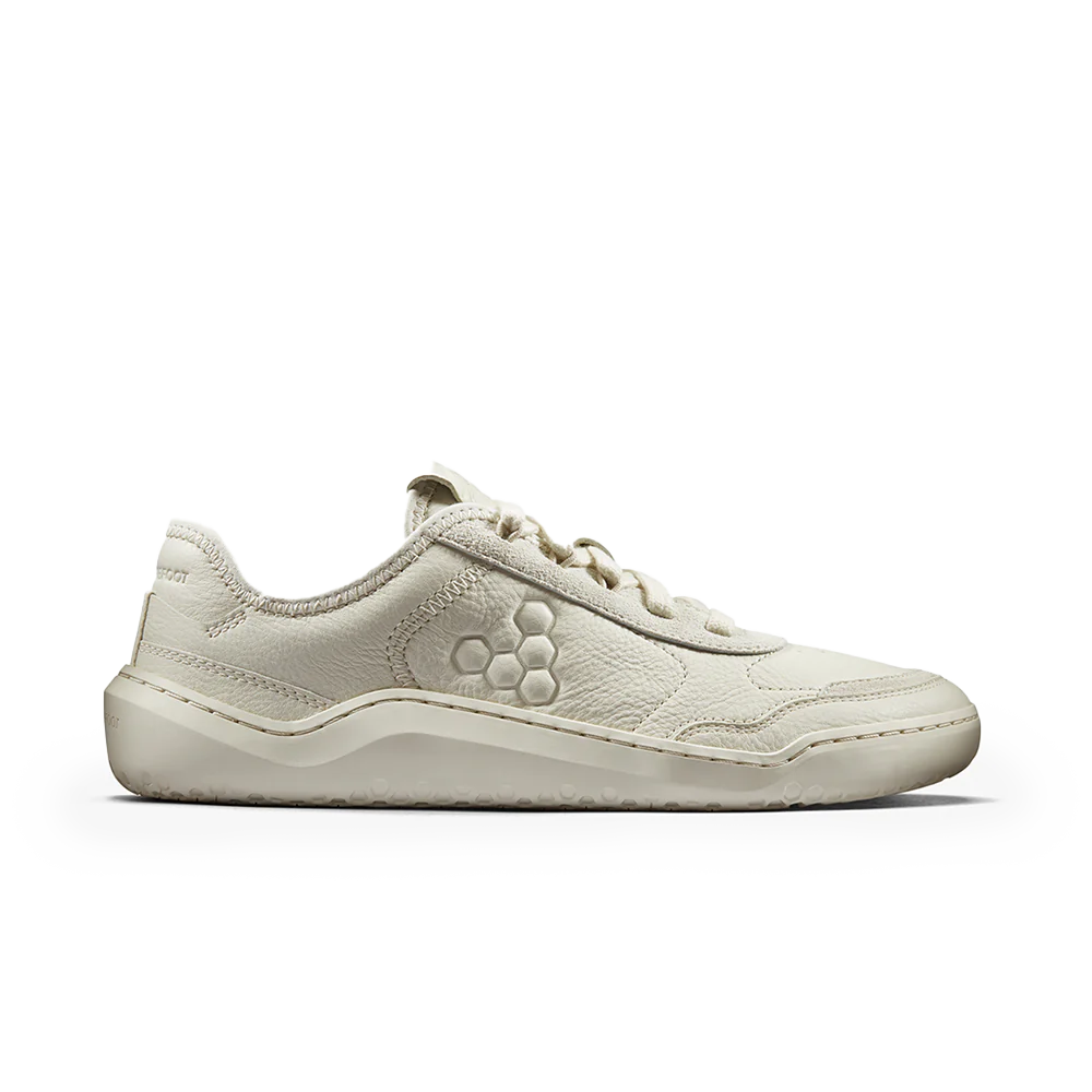 Vivobarefoot Gobi Sneaker Leather Womens Limestone - OzBarefoot
