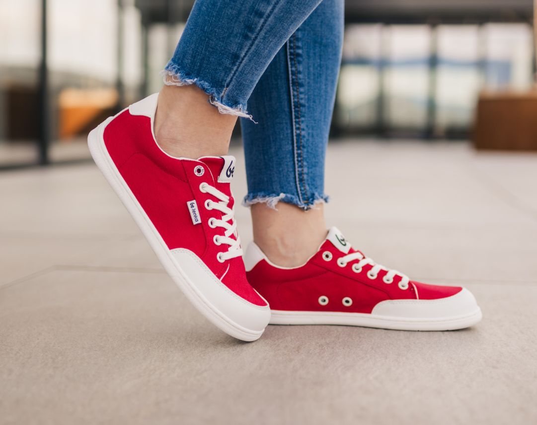 Barefoot Sneakers Be Lenka Rebound - Red & White (Shipping end of April) 3  - OzBarefoot