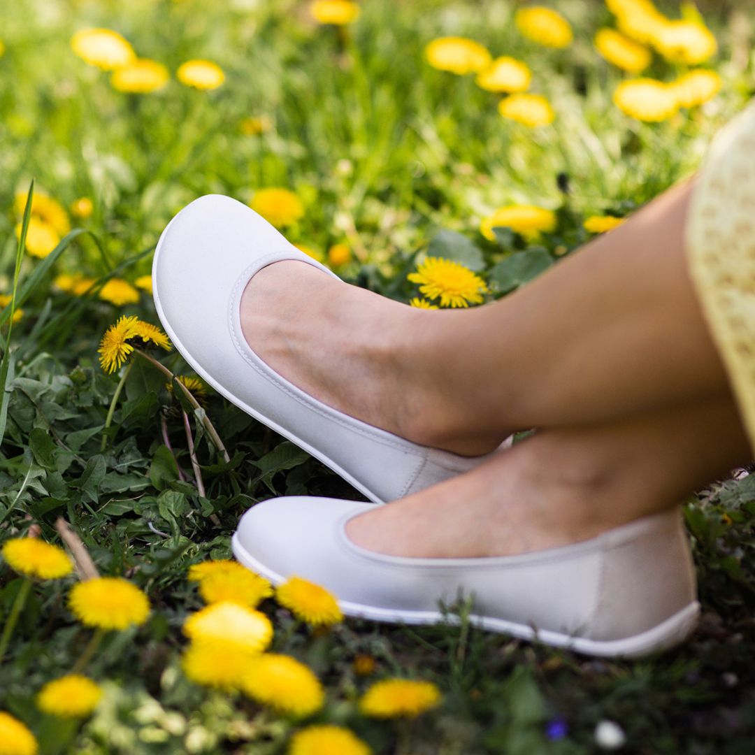 Ballet Flats Be Lenka - Sophie - Chalk White 16 OzBarefoot Australia