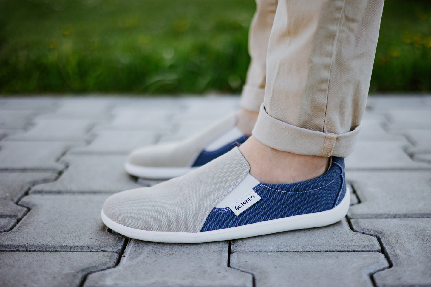 Barefoot Sneakers - Be Lenka Eazy - Vegan - Sand & Blue 9 OzBarefoot Australia