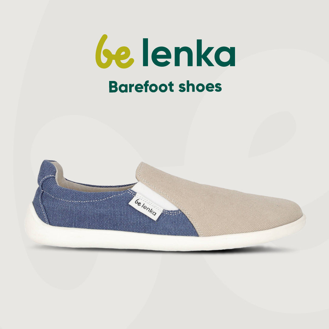 Barefoot Sneakers - Be Lenka Eazy - Vegan - Sand & Blue 4 OzBarefoot Australia