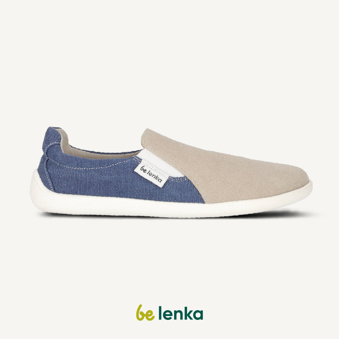 Barefoot Sneakers - Be Lenka Eazy - Vegan - Sand & Blue 3 OzBarefoot Australia