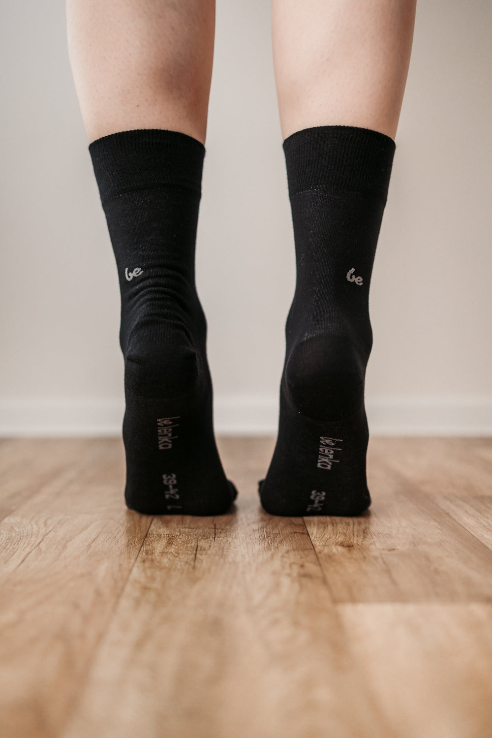 Barefoot Socks - Crew - Essentials - Black 4 OzBarefoot Australia