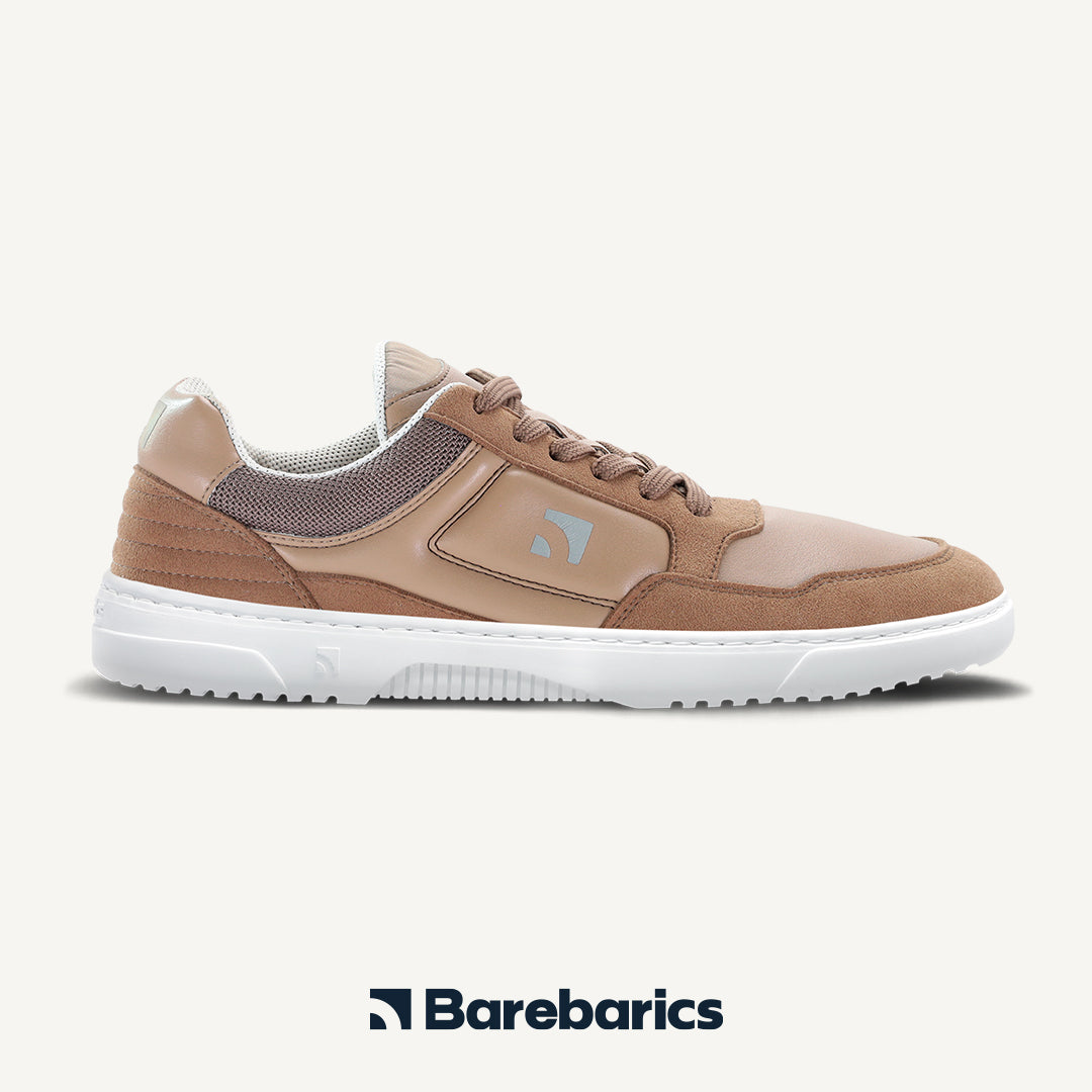 Barefoot Sneakers Barebarics - Axiom - Brown & White 3 OzBarefoot Australia