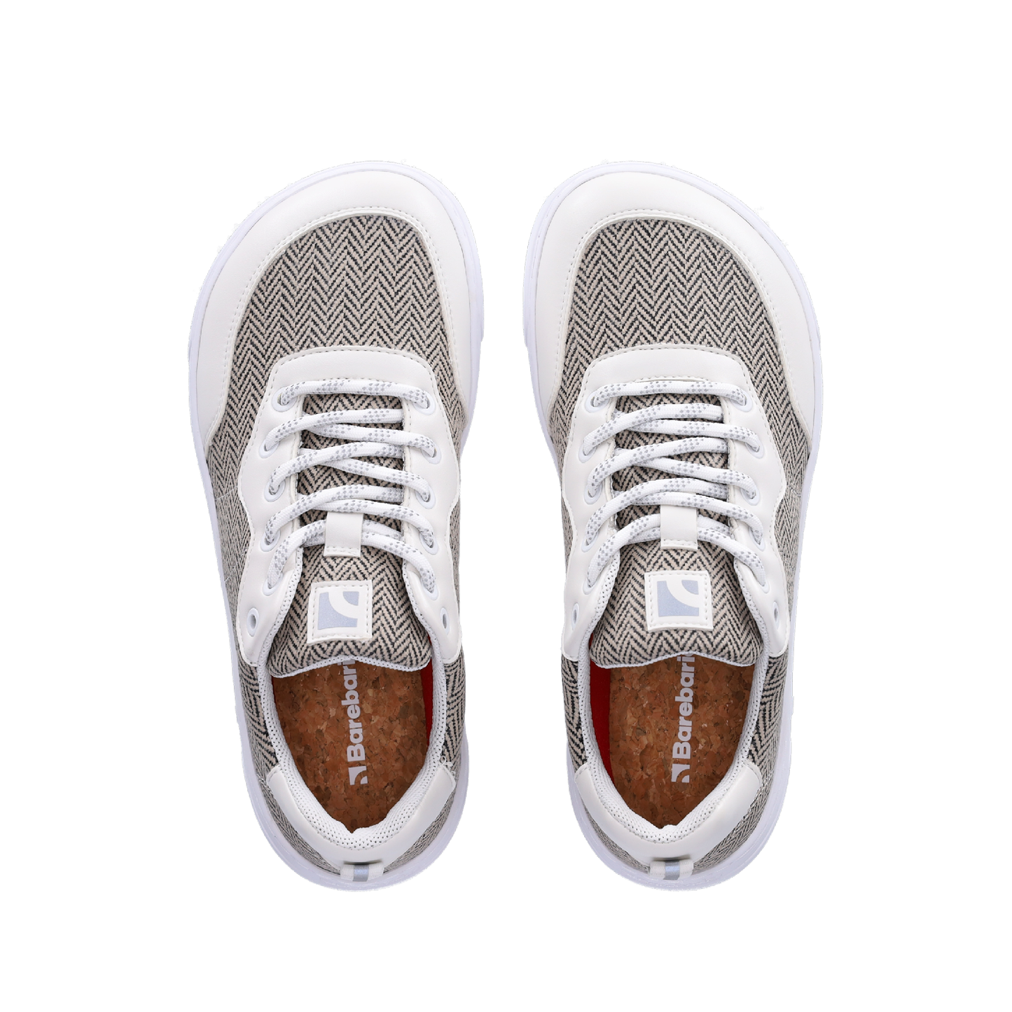 Barefoot Sneakers Barebarics - Kudos - White & Grey 9 OzBarefoot Australia