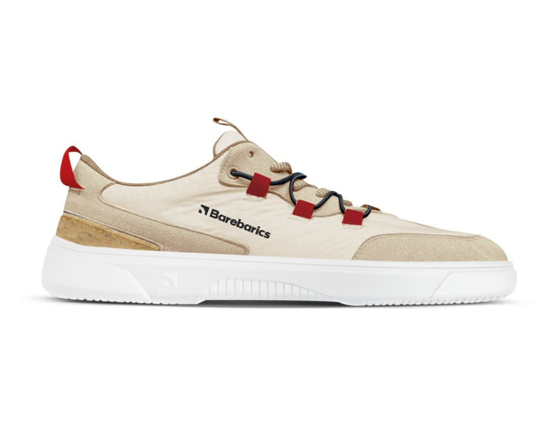 Barefoot Sneakers Barebarics - Revive - Beige & White 6 OzBarefoot Australia