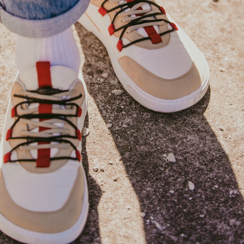Barefoot Sneakers Barebarics - Revive - Beige & White 12 OzBarefoot Australia