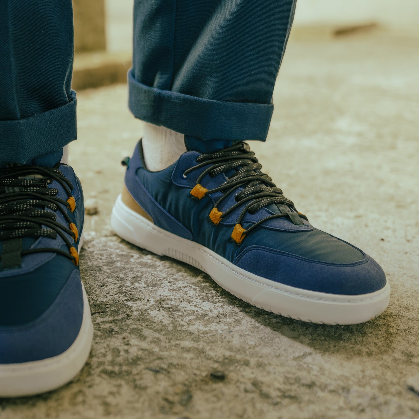 Barefoot Sneakers Barebarics - Revive - Blue & White 4 OzBarefoot Australia