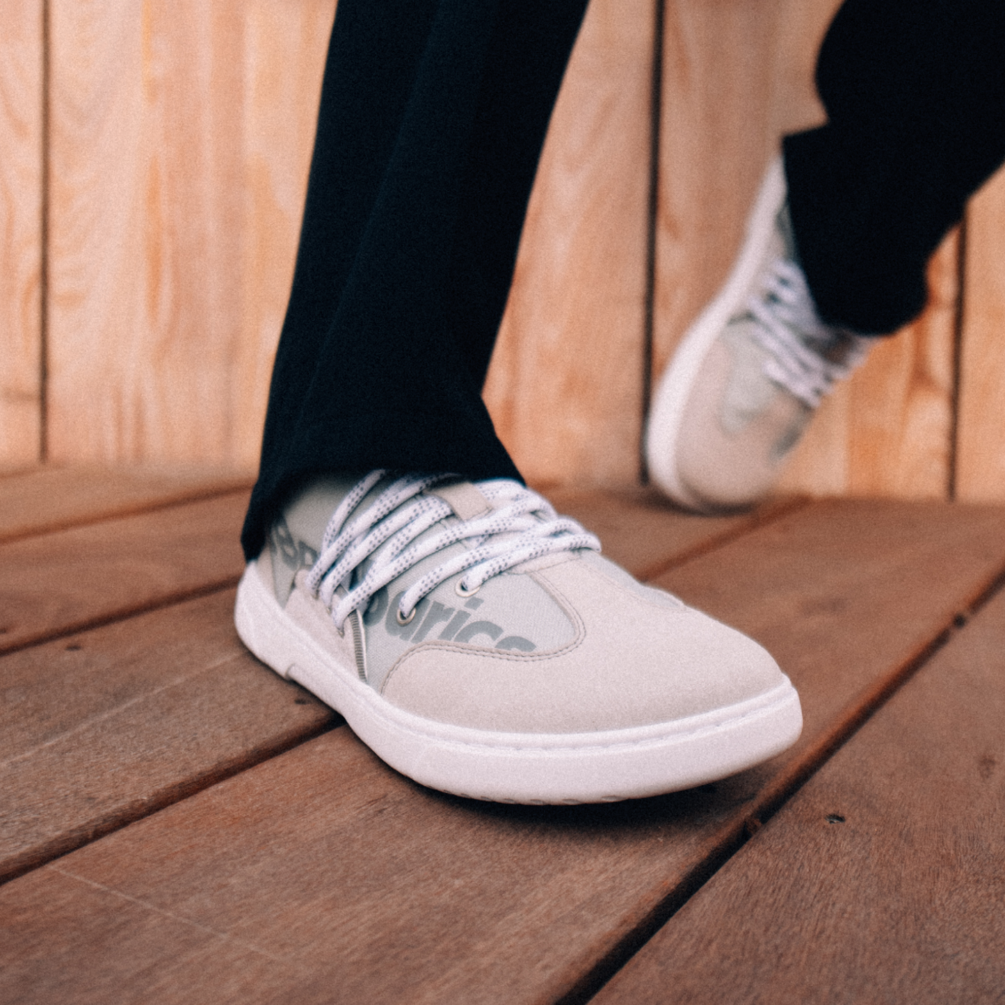 Barefoot Sneakers Barebarics - Vibe - Grey & White 7 OzBarefoot Australia