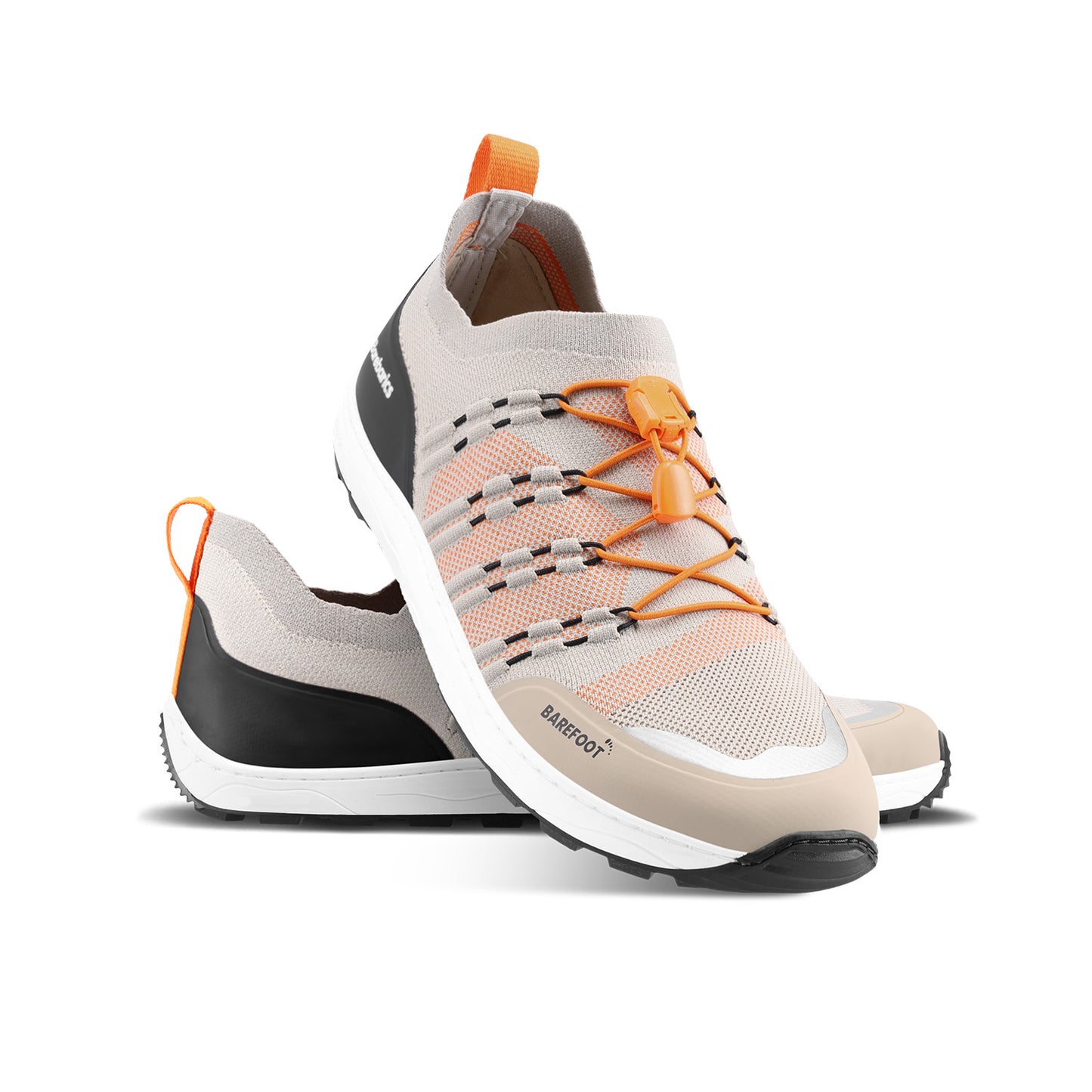 Barefoot Sneakers Barebarics Voyager - Beige & White 2 OzBarefoot Australia