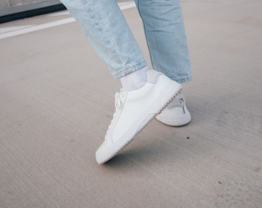 Barefoot Sneakers Barebarics - Zoom - All White 8 OzBarefoot Australia