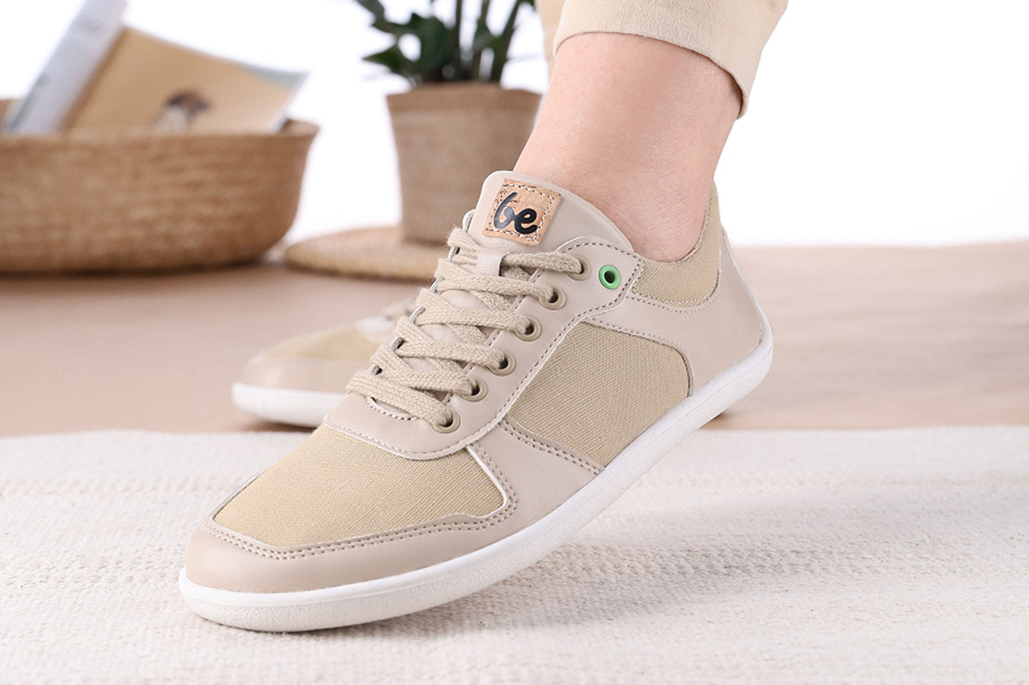 Barefoot Sneakers - Be Lenka Champ 2.0 - Vegan - Beige 8 OzBarefoot Australia