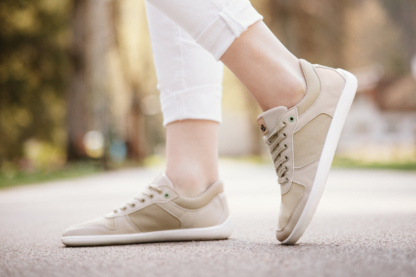 Barefoot Sneakers - Be Lenka Champ 2.0 - Vegan - Beige 5 OzBarefoot Australia
