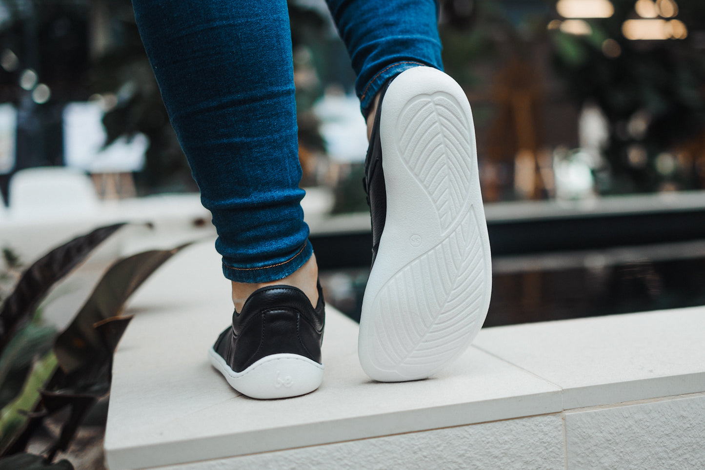 Barefoot Sneakers - Be Lenka Champ 3.0 - Black & White 5 OzBarefoot Australia