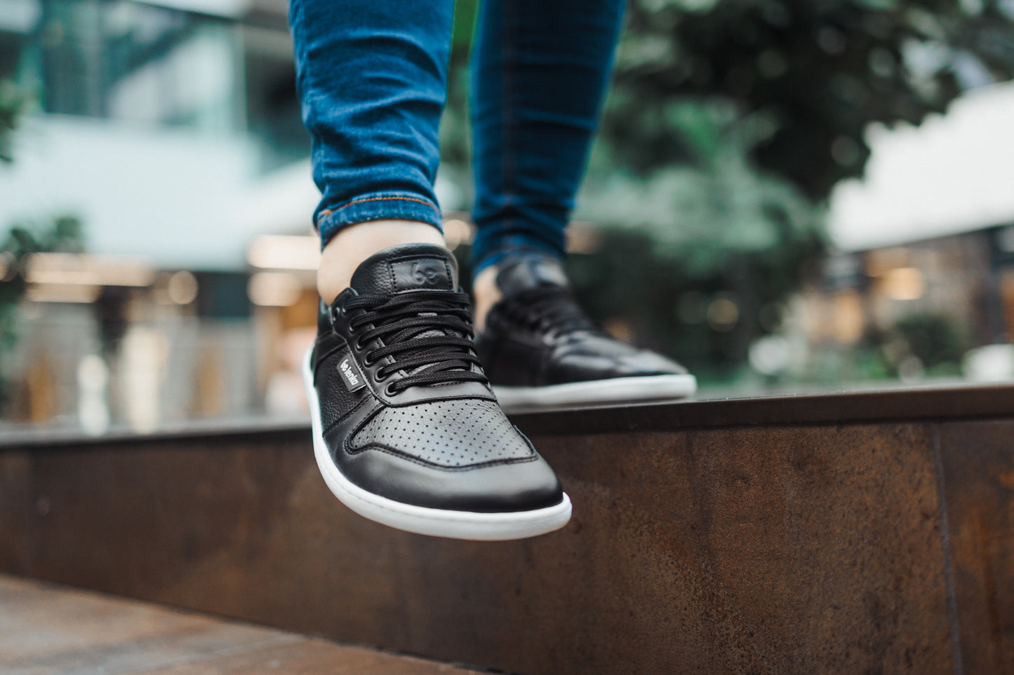 Barefoot Sneakers - Be Lenka Champ 3.0 - Black & White 6 OzBarefoot Australia