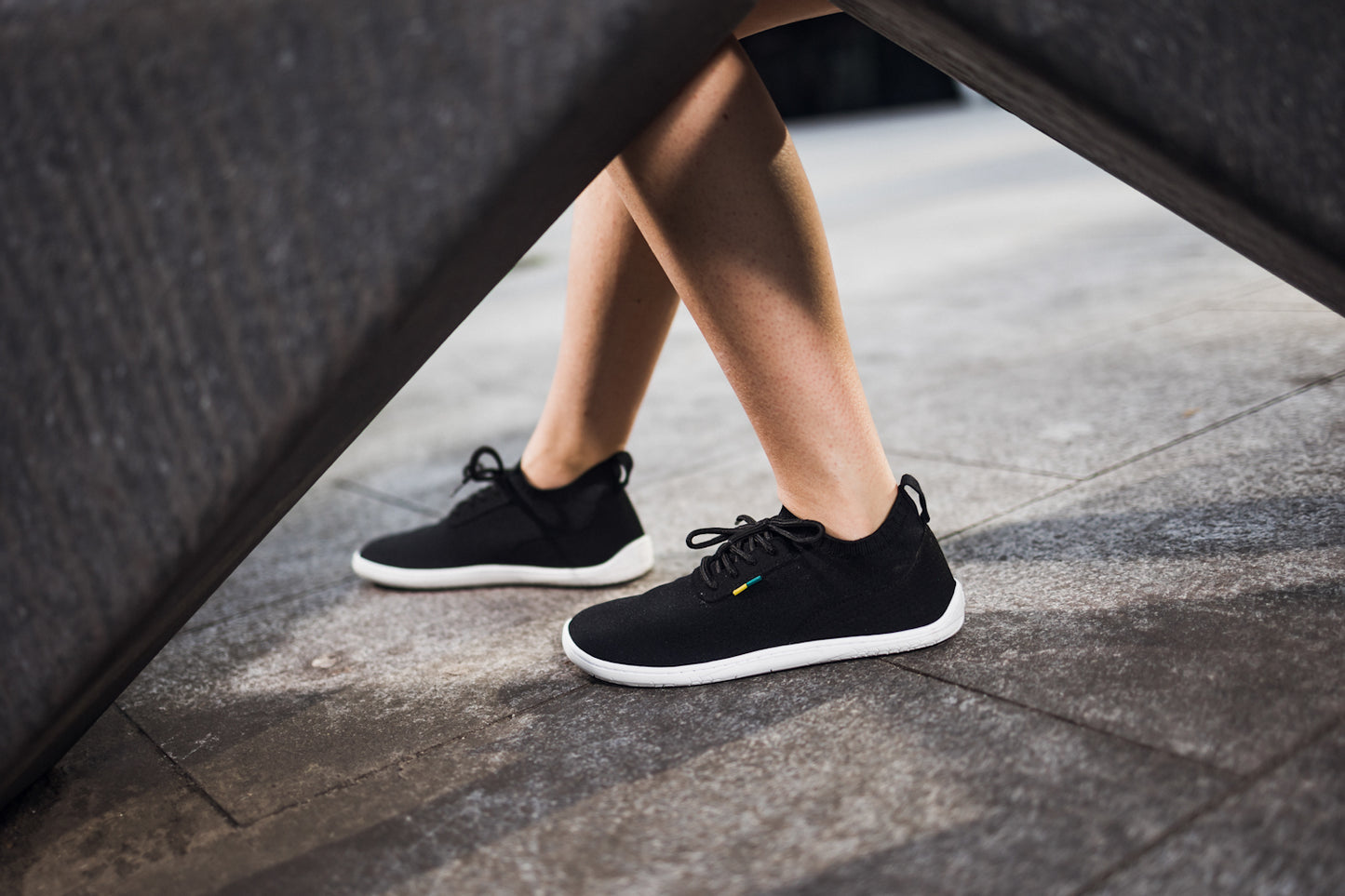 Barefoot Sneakers - Be Lenka Stride - Black & White 2 OzBarefoot Australia