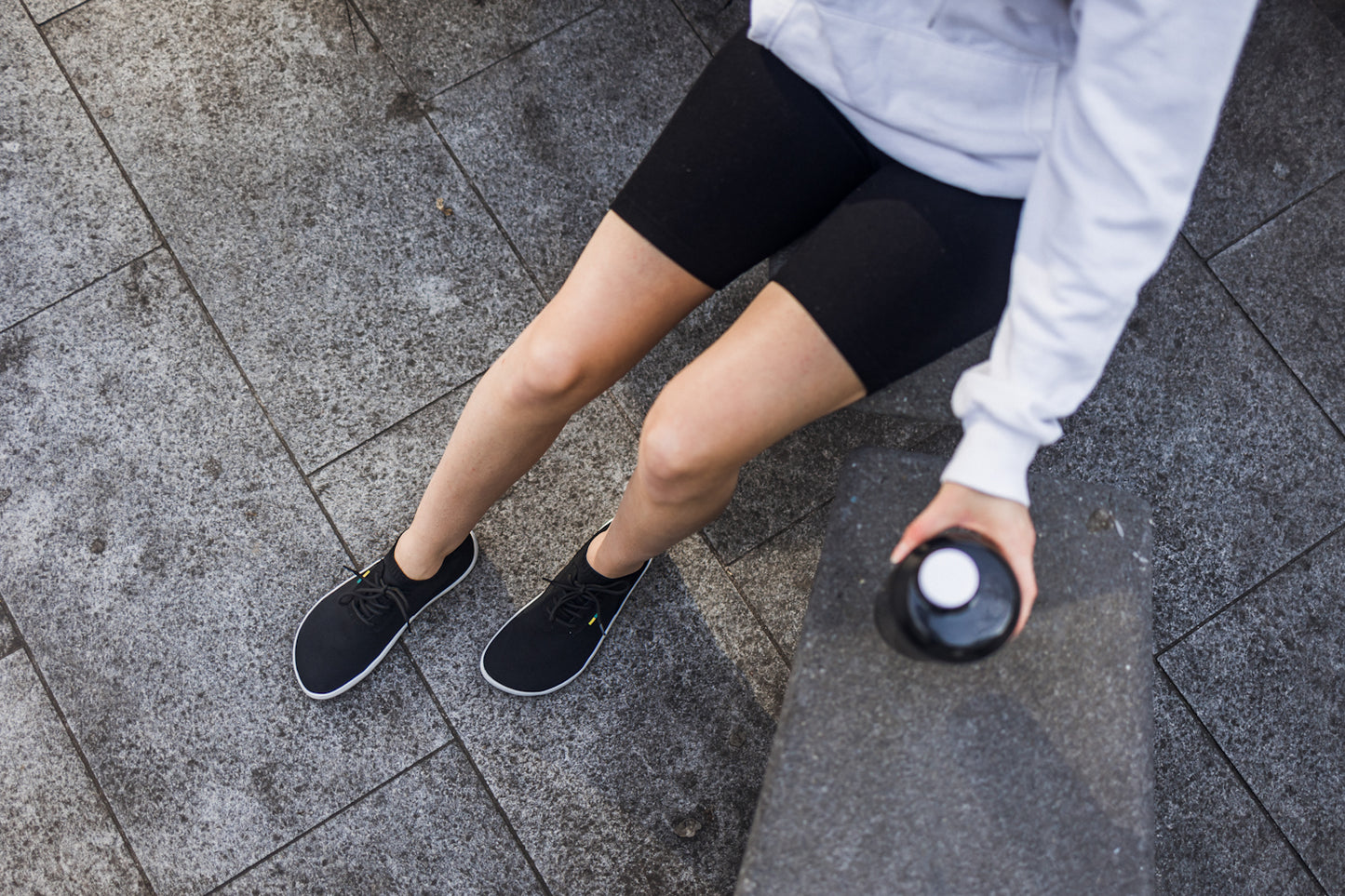 Barefoot Sneakers - Be Lenka Stride - Black & White 7 OzBarefoot Australia