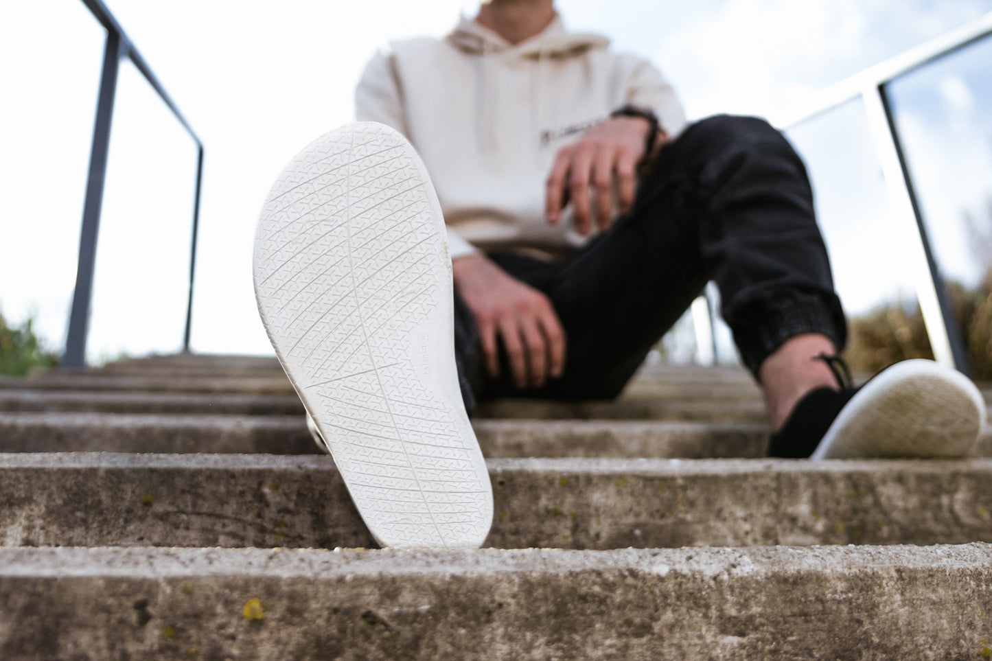 Barefoot Sneakers - Be Lenka Stride - Black & White 9 OzBarefoot Australia