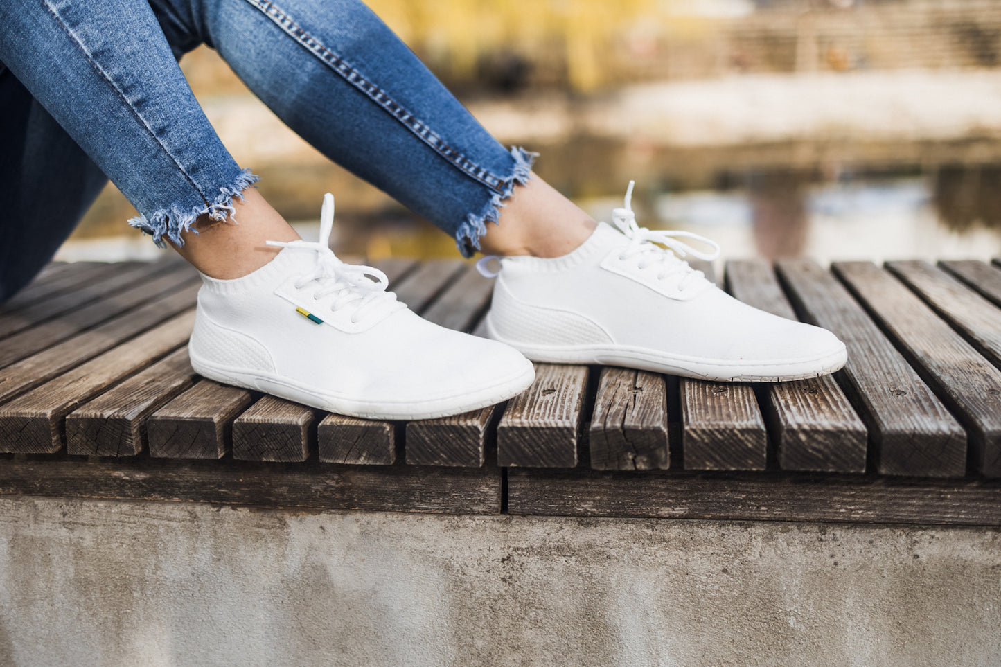 Barefoot Sneakers - Be Lenka Stride - All White 8 OzBarefoot Australia