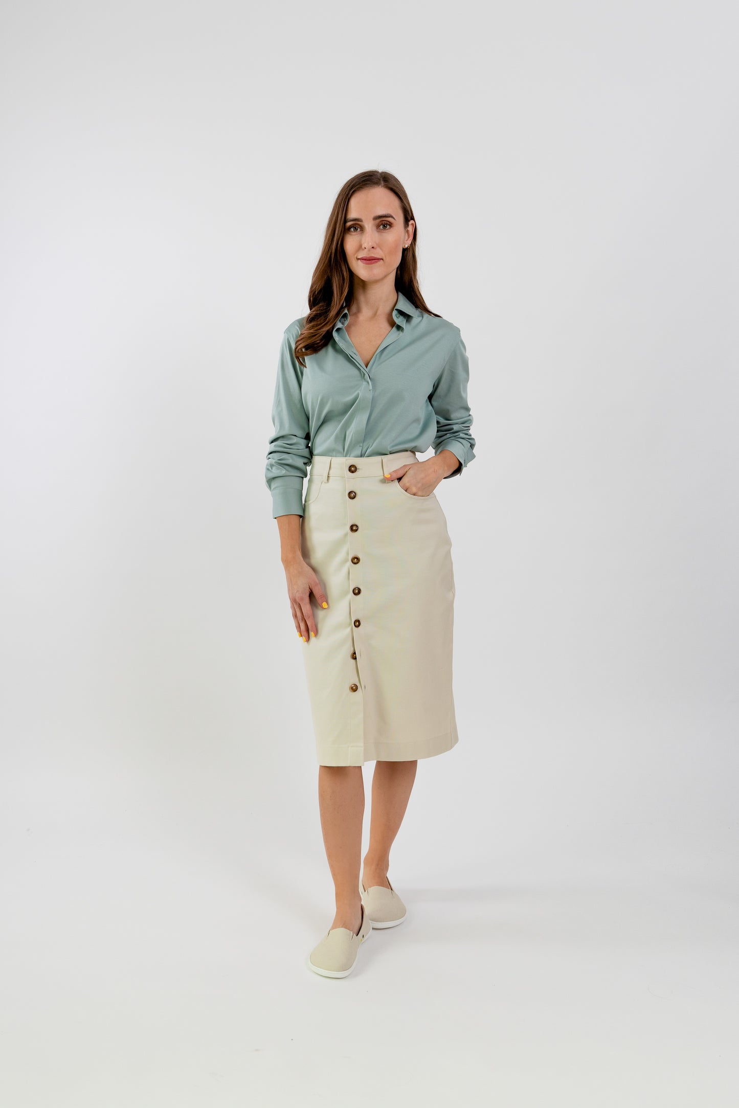 Women's Shirt Be Lenka Essentials - Pistachio Green 4 OzBarefoot Australia
