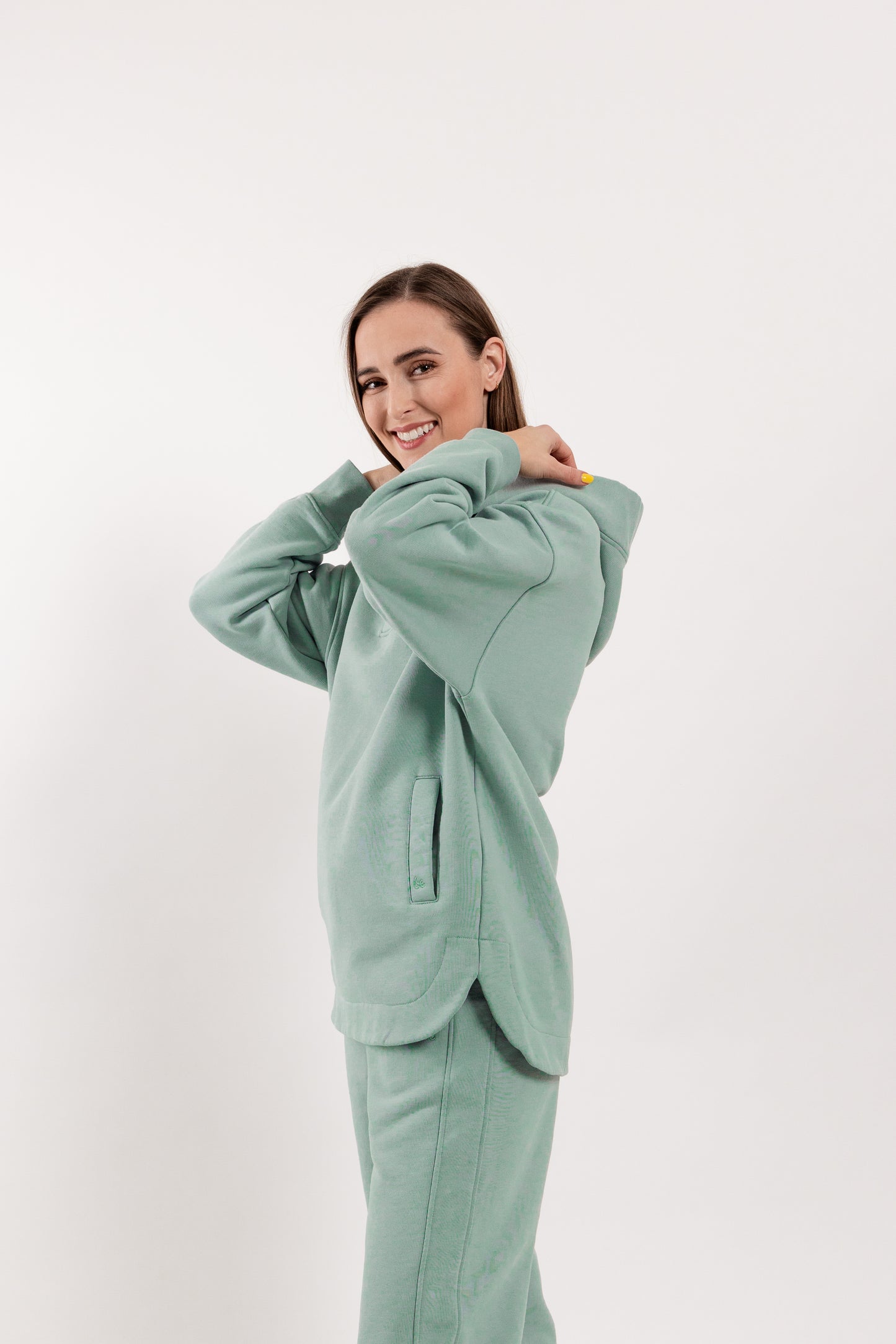 Women's Hoodie Be Lenka Essentials - Pistachio Green 2 OzBarefoot Australia