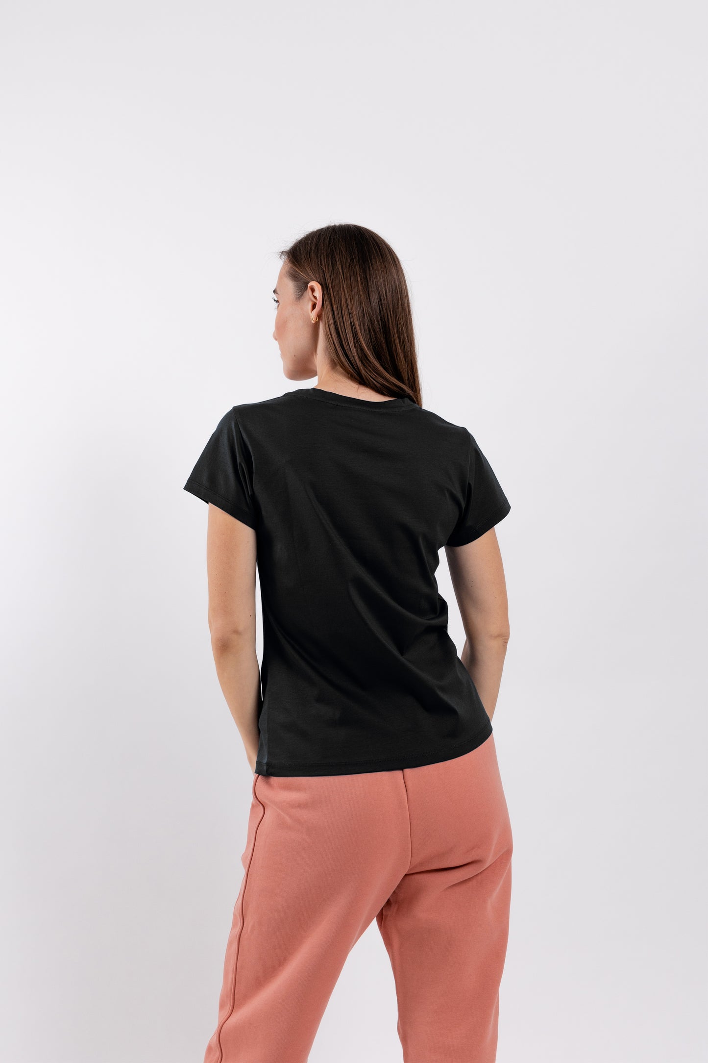 Women's Round Neck t-shirt Be Lenka Essentials - Jet Black 2 OzBarefoot Australia