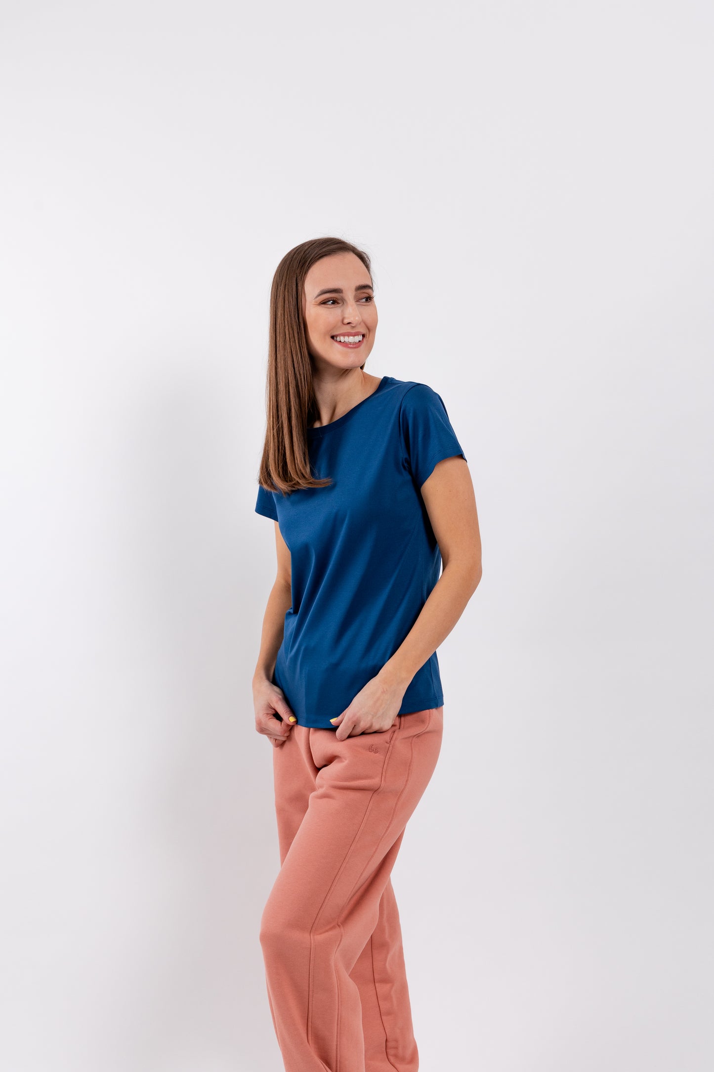Women's Round Neck t-shirt Be Lenka Essentials - Navy 1 OzBarefoot Australia