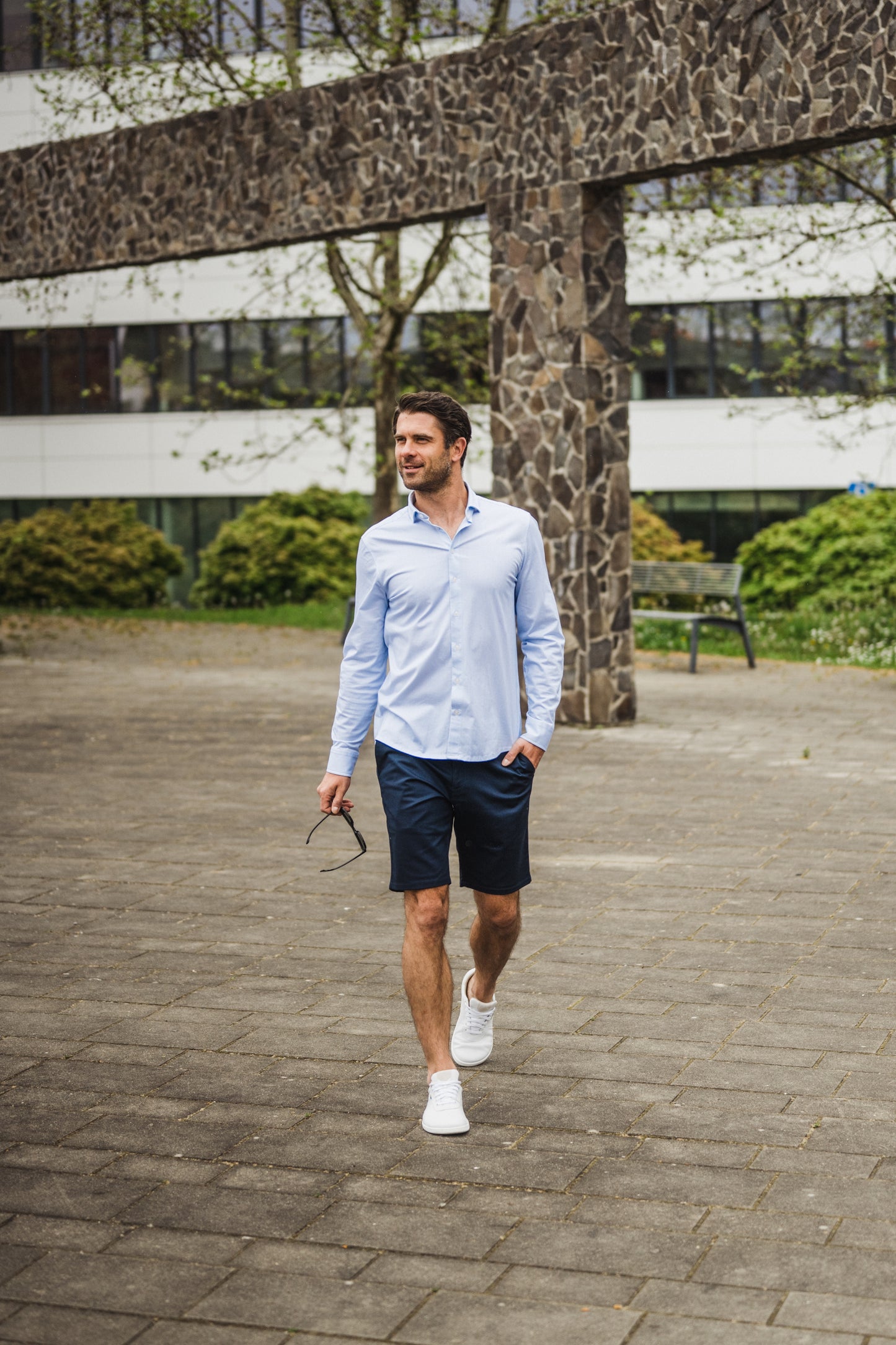 Men’s Shirt Regular Be Lenka Essentials - Blue and White 1 OzBarefoot Australia