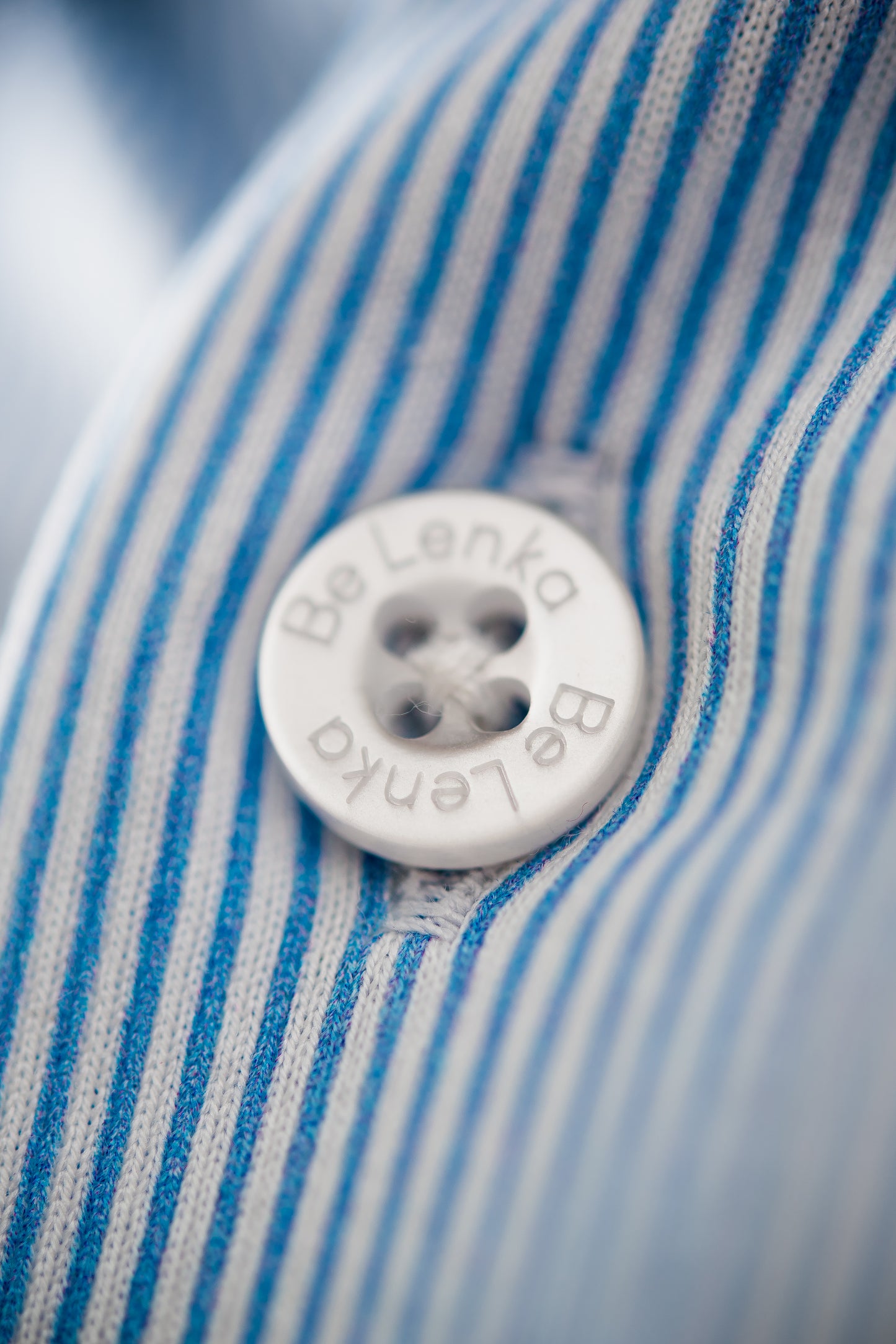 Men’s Shirt Slim Be Lenka Essentials - Blue and White 5 OzBarefoot Australia