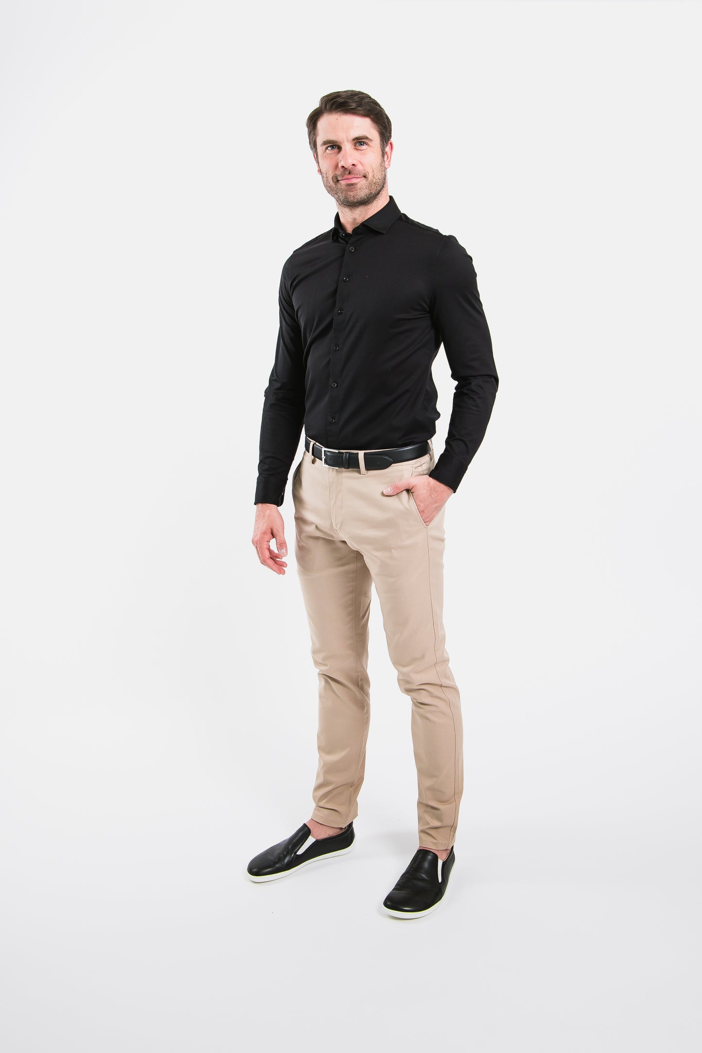 Men’s Shirt Slim Be Lenka Essentials - Jet Black 4 OzBarefoot Australia