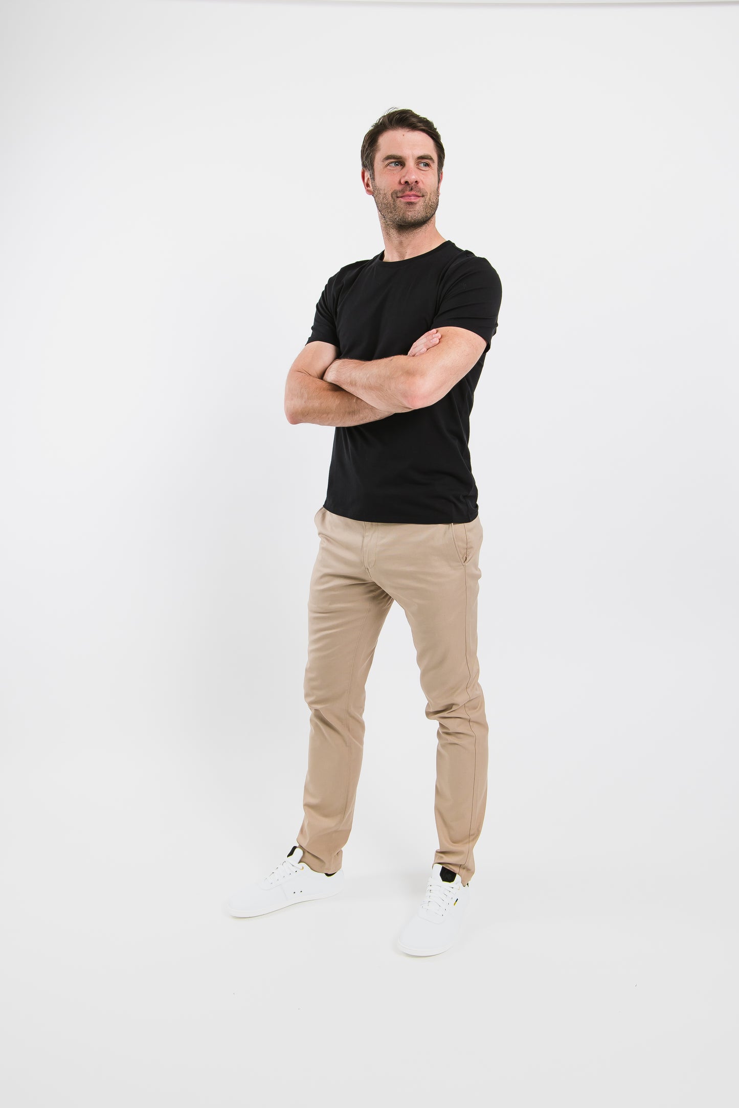 Men’s Round Neck T-shirt Be Lenka Essentials - Jet Black 2 OzBarefoot Australia