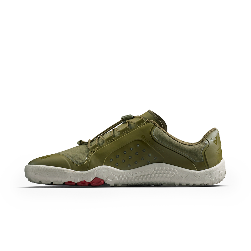 Vivobarefoot Primus Trail III All Weather FG Womens Dark Olive/White