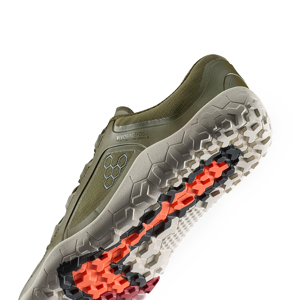 Vivobarefoot Primus Trail III All Weather FG Womens Dark Olive/White