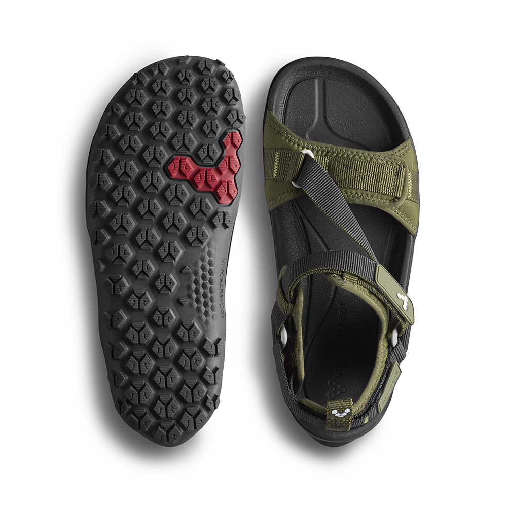 Vivobarefoot Tracker Ora Sandal Mens Dark Olive