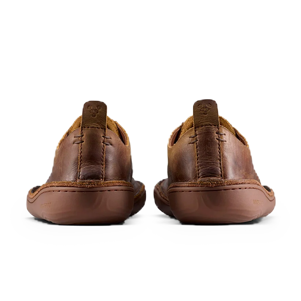 Vivobarefoot Sensus Moc Lace Up Leather Mens Dark Tan