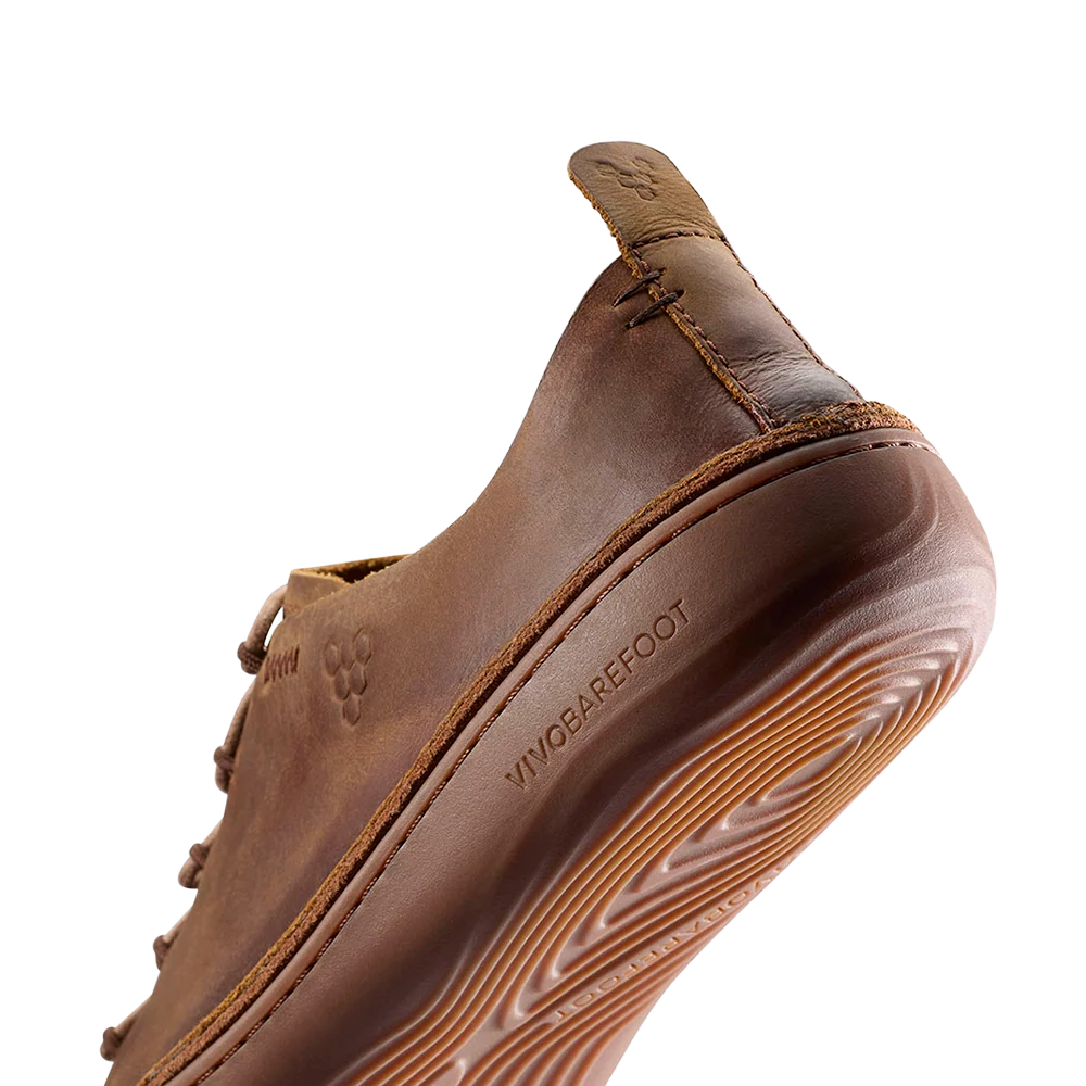 Vivobarefoot Sensus Moc Lace Up Leather Mens Dark Tan