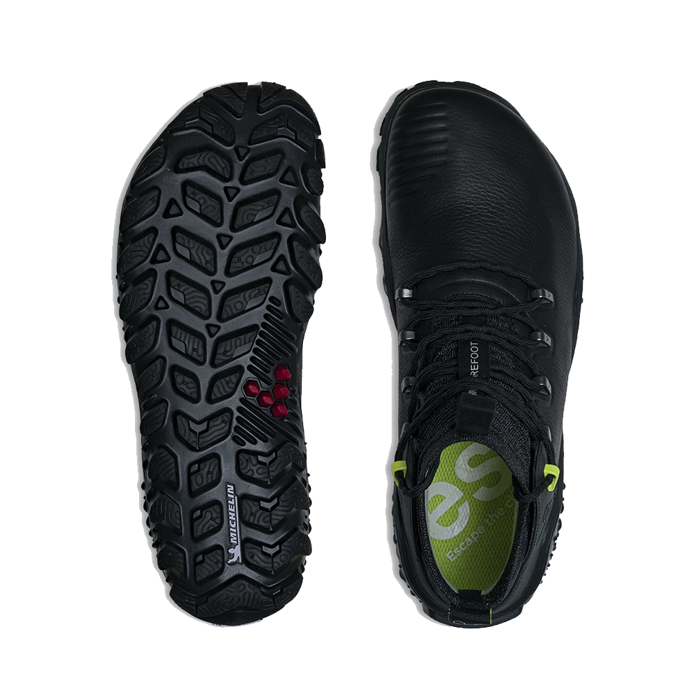 Vivobarefoot Magna Forest Esc Mens Obsidian/Lime 2  - OzBarefoot
