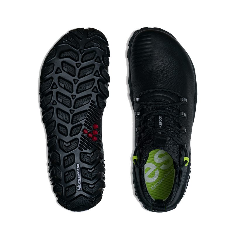 Vivobarefoot Magna Forest Esc Mens Obsidian/Lime 2  - OzBarefoot