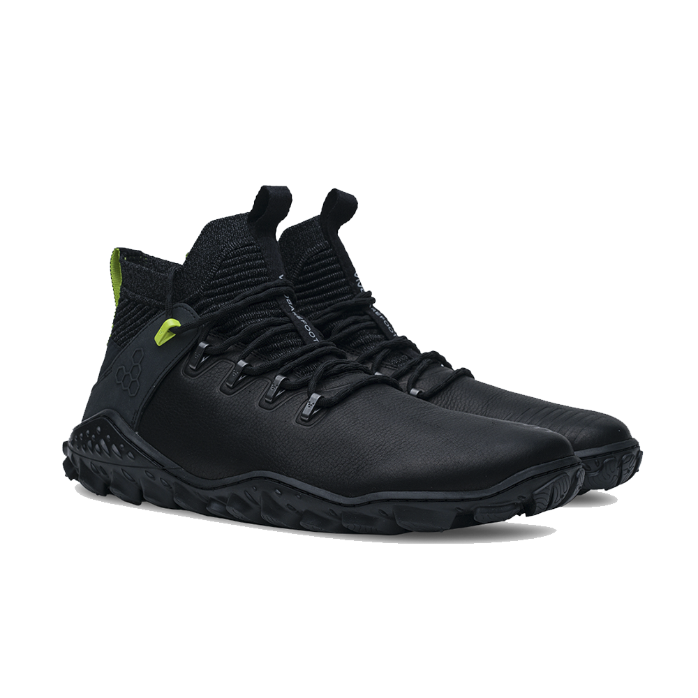 Vivobarefoot Magna Forest Esc Mens Obsidian/Lime 4  - OzBarefoot