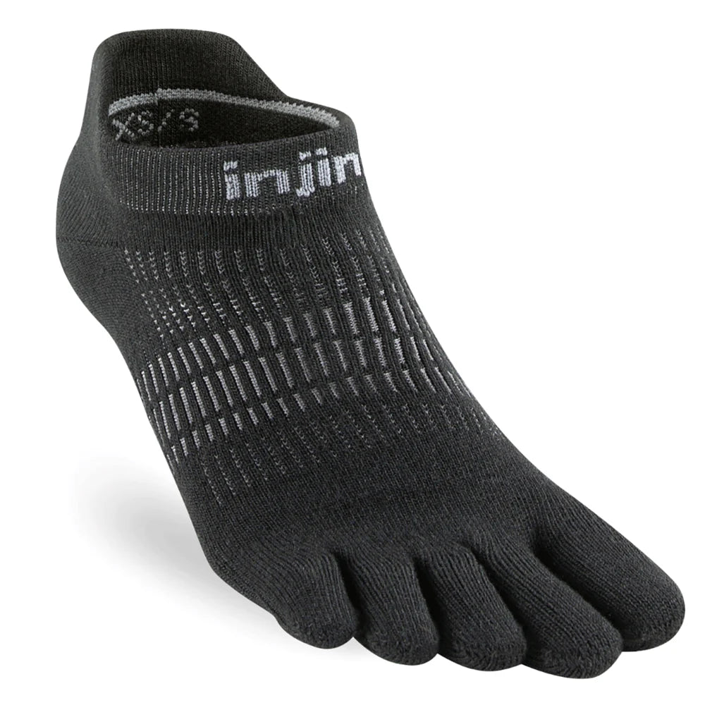 Injinji Toe Socks RUN Lightweight No-Show - Black