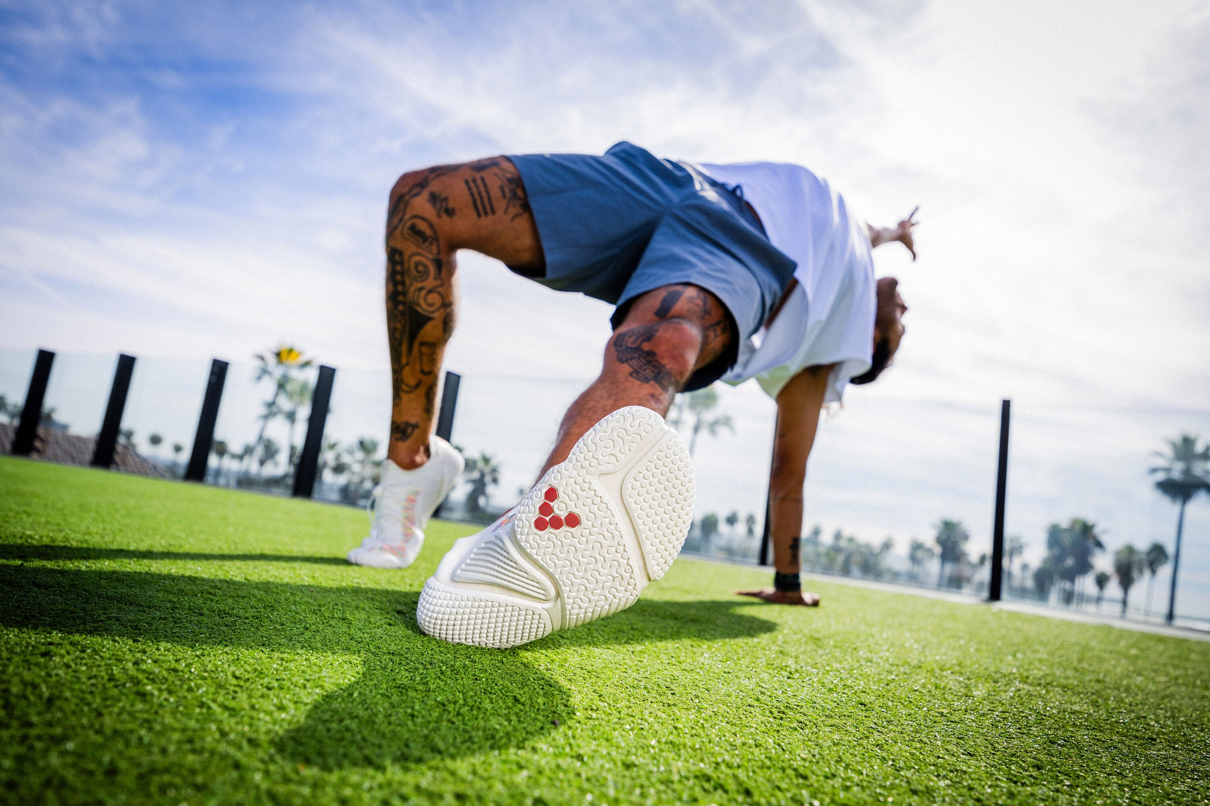 Person training in vivobarefoot shoes in Australia