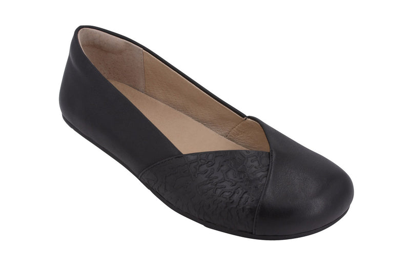 Barefoot Shoes - Xero - PHOENIX: Leather Dress Flat - WOMEN - Black 2  - OzBarefoot