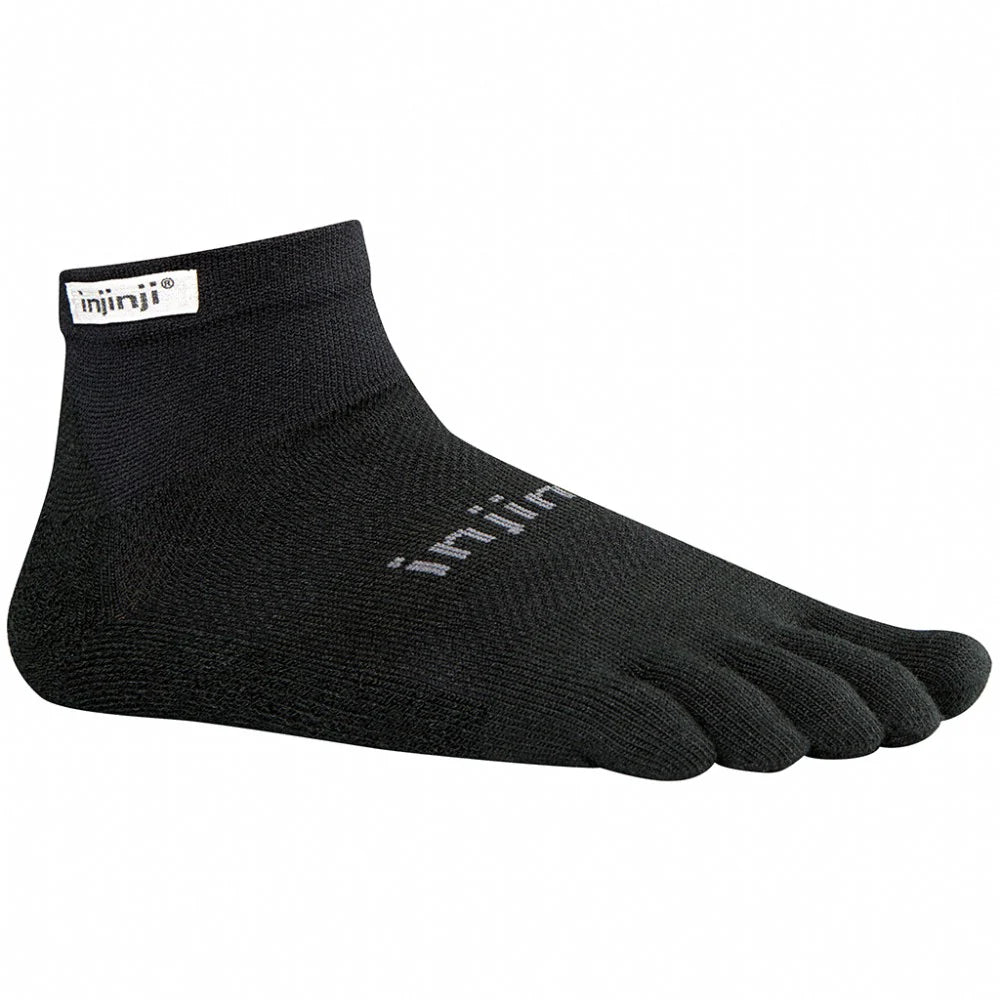 Injinji Toe Socks RUN Originalweight Mini-Crew Black