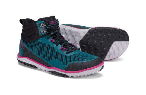 Barefoot Shoes - Xero - SCRAMBLER MID - WOMEN - Deep Lake / Fuchsia 9  - OzBarefoot