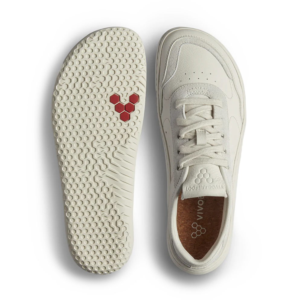 Vivobarefoot Gobi Sneaker Leather Mens Limestone - OzBarefoot