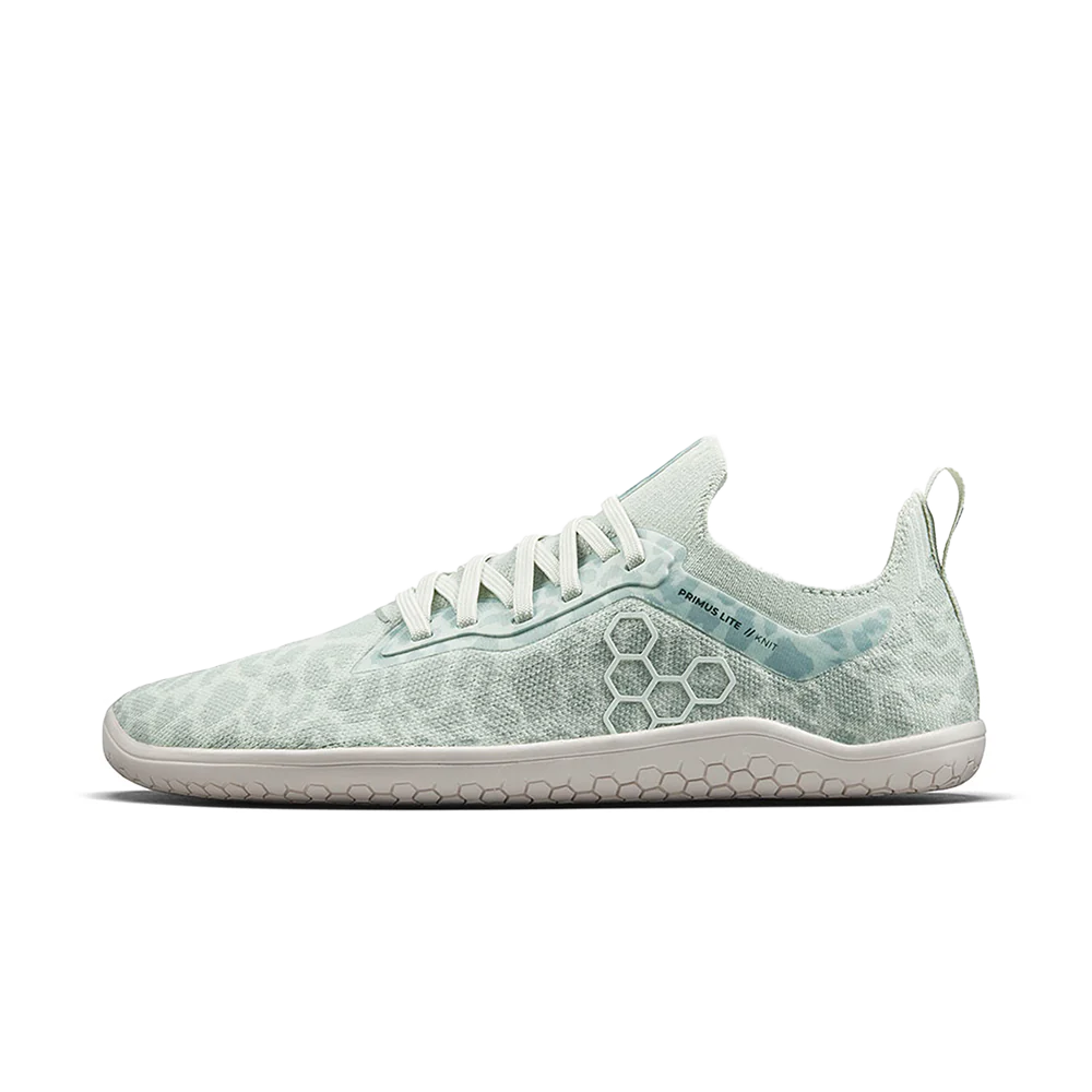 Side - Vivobarefoot Primus Lite Knit Womens Frosted Mint Leopard - OzBarefoot