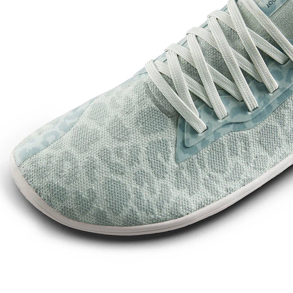 Detail - Vivobarefoot Primus Lite Knit Womens Frosted Mint Leopard - OzBarefoot