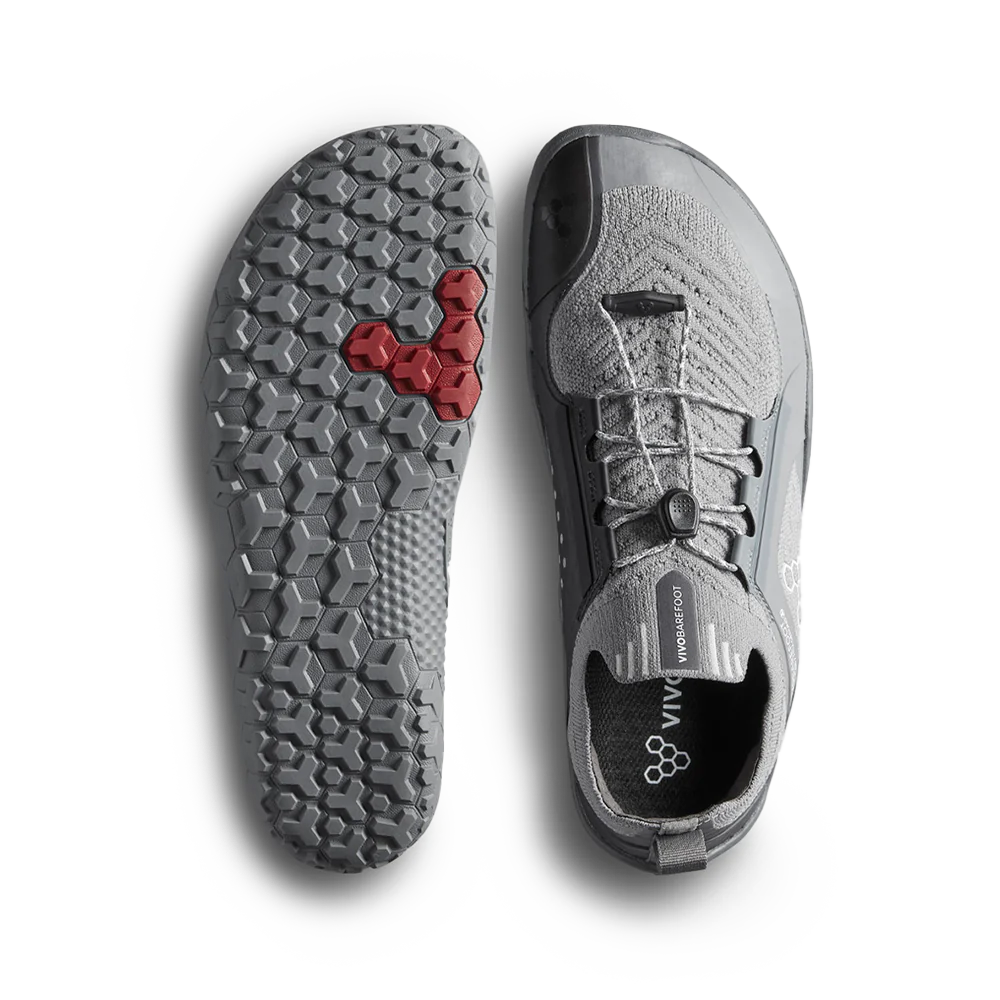 Top - Vivobarefoot Primus Trail Knit FG Mens Ultimate Gray - OzBarefoot