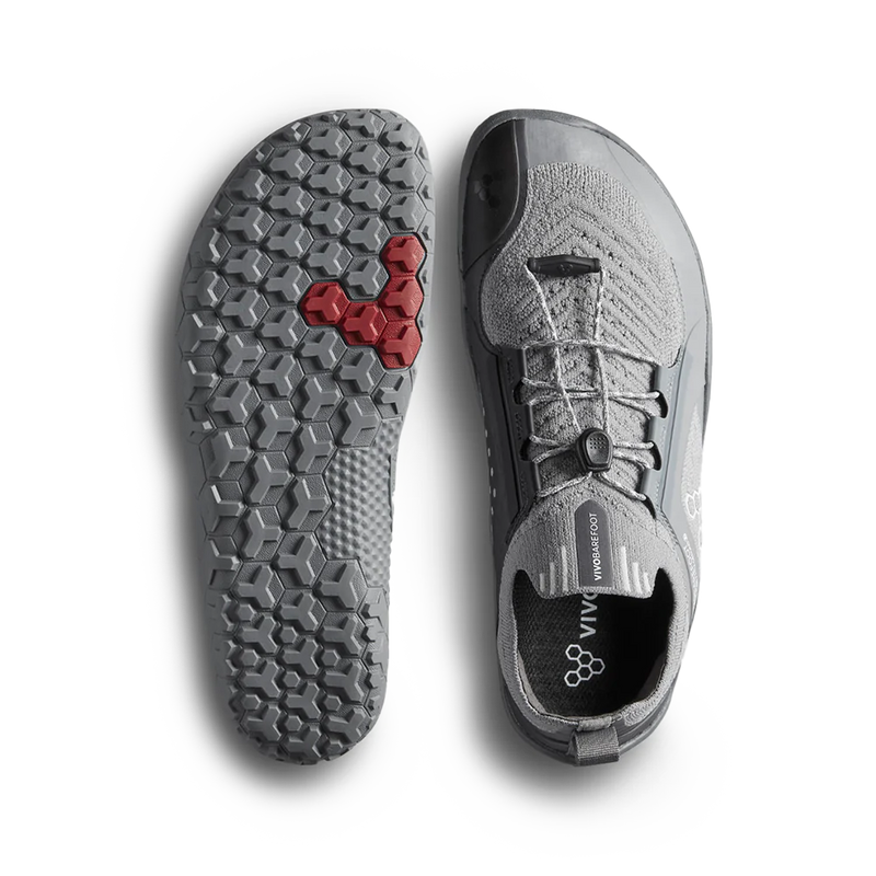 Top - Vivobarefoot Primus Trail Knit FG Mens Ultimate Gray - OzBarefoot