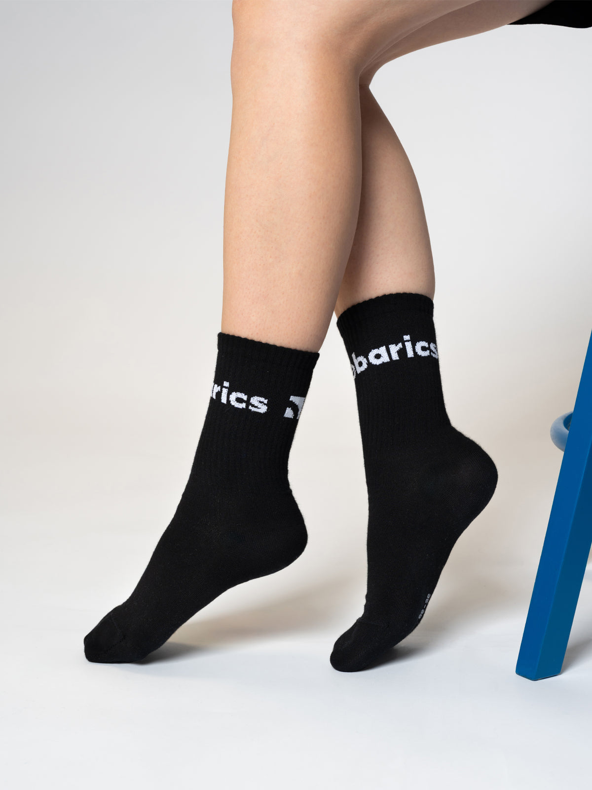 Barebarics - Barefoot Socks - Crew - Black - Big logo - 3 pack 6  - OzBarefoot